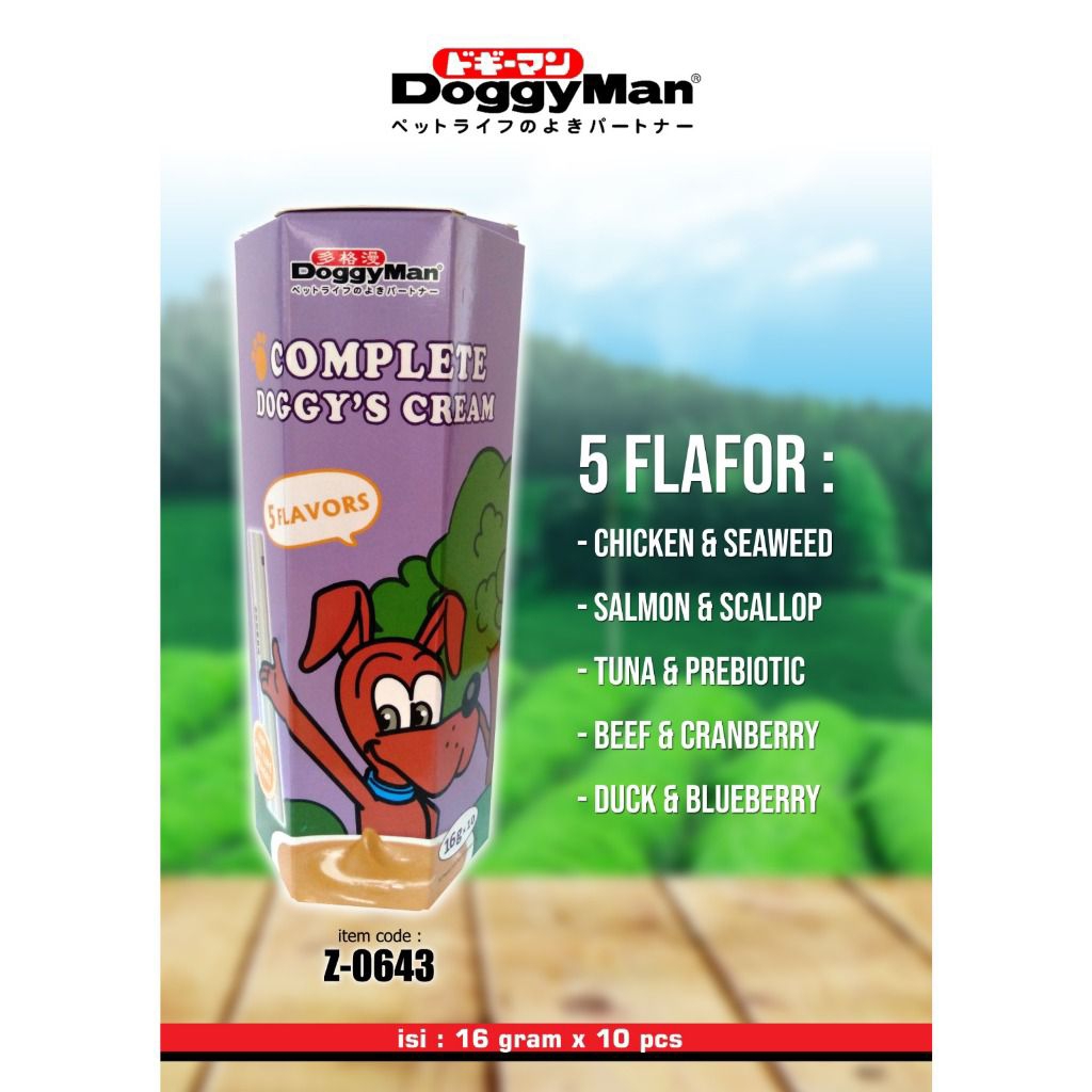 Doggyman Complete Creamy Treats 5 Flavor 16g x 10 - Snack Creamy Anjing
