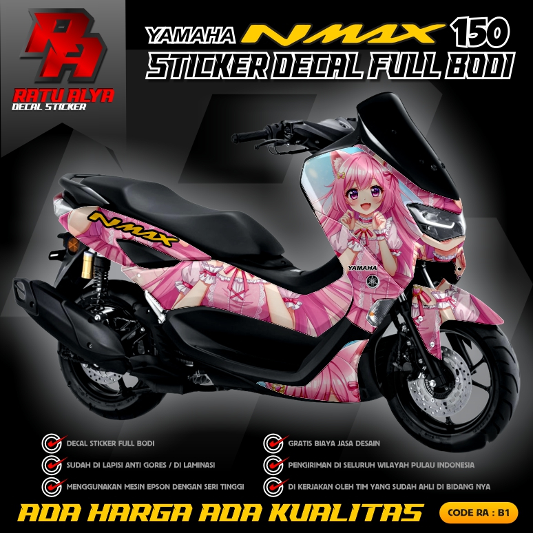 DECAL MOTOR NMAX OLD/STICKER DECAL NMAX 155/DECAL STICKER CUSTOM FREE DESIGN