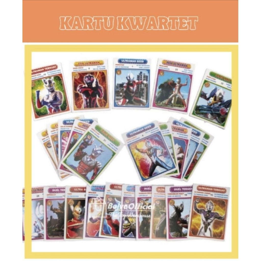 Mainan kartu kwartet anak-anak/ mainan kartu jadul anak / kwartet milenium