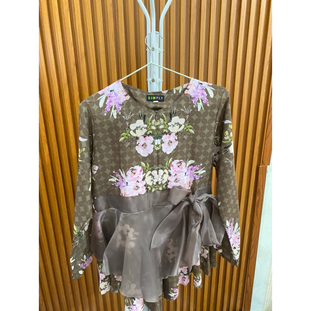 Blouse Mewah Hijau Bunga | Baju kondangan | Blouse Kondangan