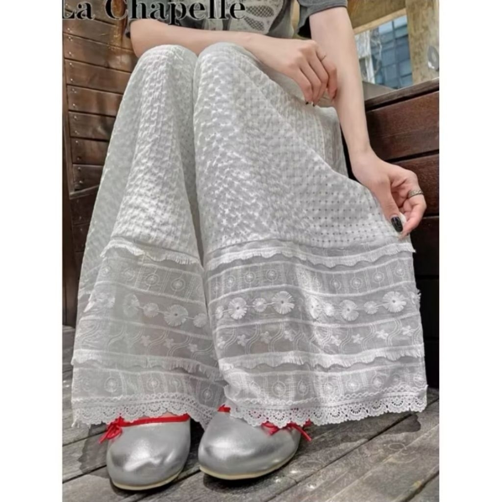 Celana Kulot Katbor | Celana Kulot Bordir | Celana Katun Bordir | Celana Kulot Putih | Celana Kulot 