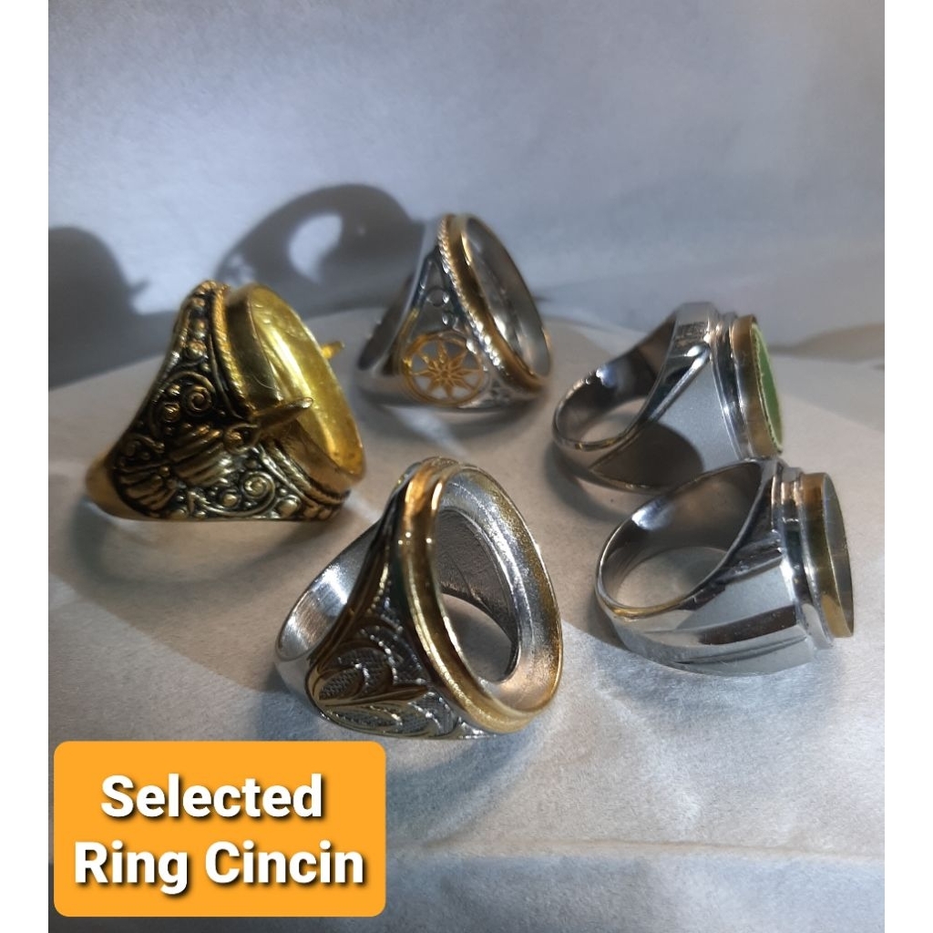 RING Emban Cincin Kuningan Sari dan Monel Stylish | Titanium Super Kombinasi Emban | Kepala Gesper B