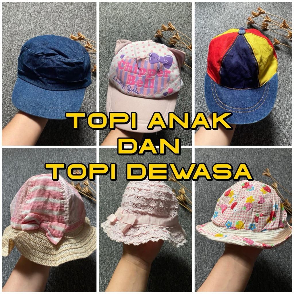 TOPI / TOPI ANAK / TOPI COWOK / TOPI CEWEK / TOPI ANAK COWOK CEWEK