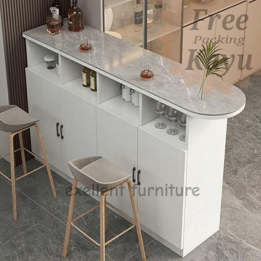 meja bar atau mini bar rumah minimalis modern buffet penyimpanan multifungsi