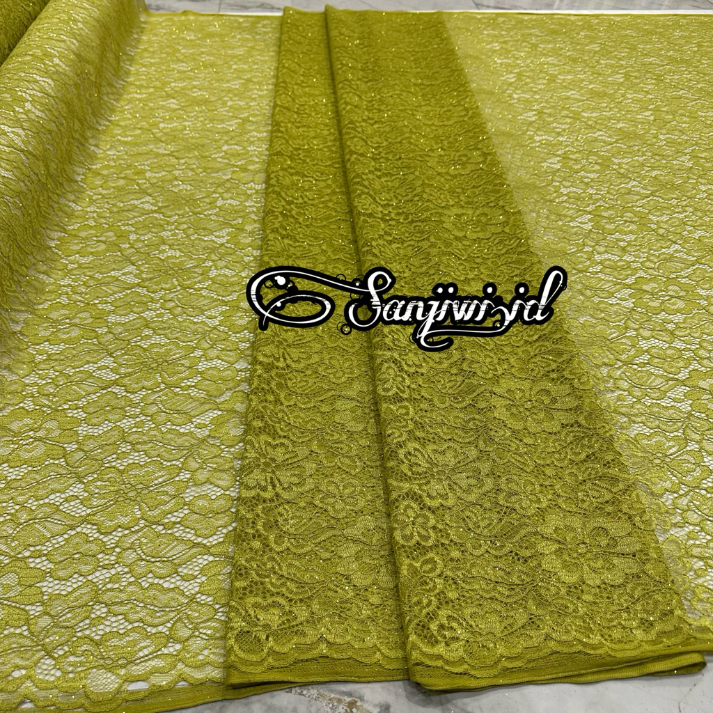 Kain Brokat Lace Cordnelly / Kain Brukat  Meteran / Kain Kebaya Brokat