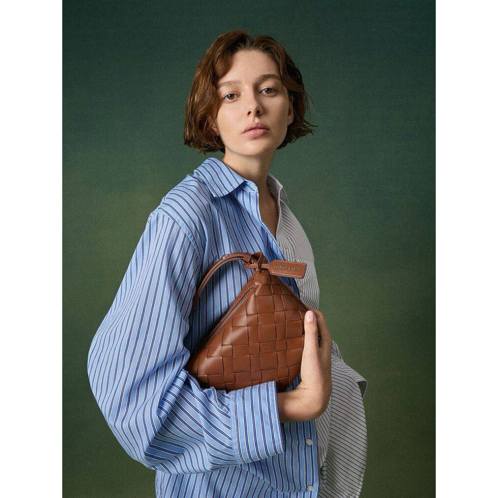 CK Ivette Woven Shoulder Bag