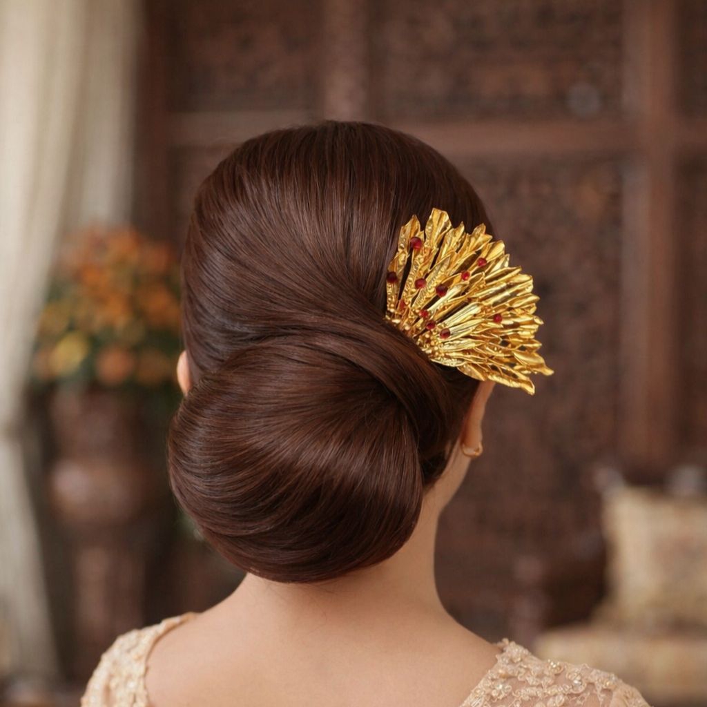 Sanggul Rambut Premium - Sanggul Auliya jepit Bulat , Rambut Cepol, Sanggul Modern