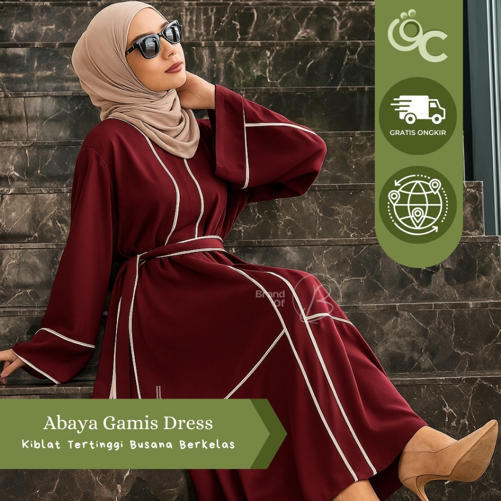 Gamis Abaya Gamis Dress by Qibla Couture - Anggun, Syar'i & Mewah