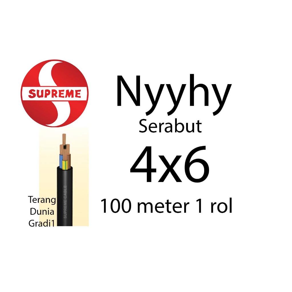 Kabel Serabut Hitam 4x6 Kabel Supreme nyyhy 4x6 Kabel nyyhy 4x6 Supreme Kabel Serabut 4x6 Supreme 10