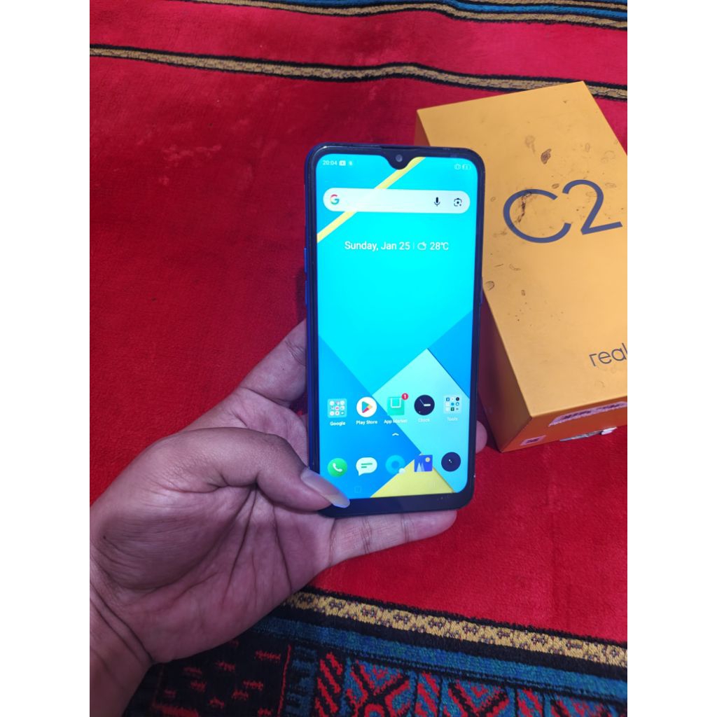 realme c2 32gb fulset lengkap bagus normal garansi resmi indonesia hp bekas murah