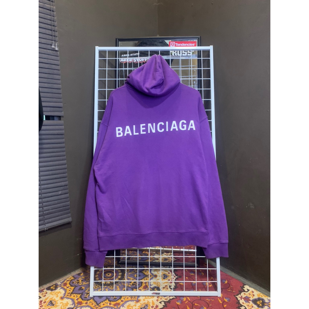 Balenciaga Purple Hoodie Jacket Oversize