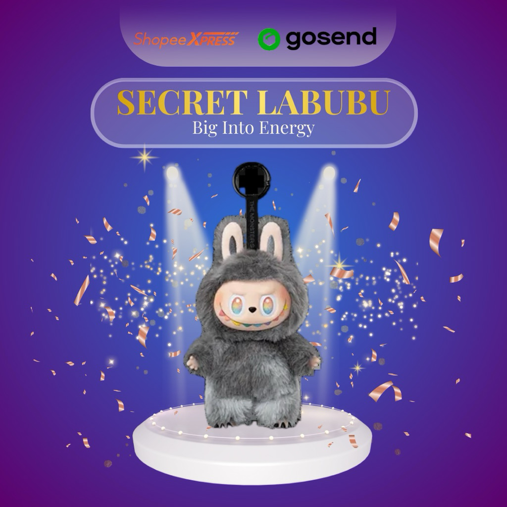 (READY) Pop Mart The Monster Labubu - Big Into Energy Plush Pendant Secret (gantungan tas)