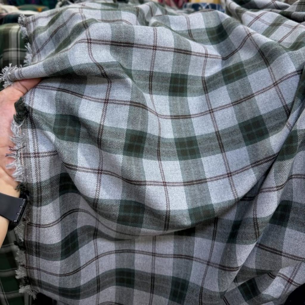 HARGA/0,5 M | KAIN KATUN FLANEL METERAN | KAIN KATUN FLANEL KOTAK | KATUN FLANEL KOTAK | KAIN FLANEL