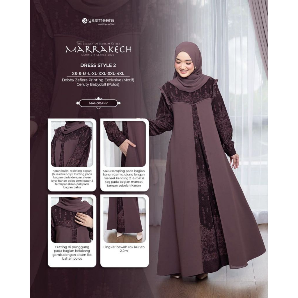 GAMIS DEWASA SARIMBIT MARRAKECH BY YASMEERA, SARIMBIT MARRAKECH BY YASMEERA GAMIS DEWASA, GAMIS MARR