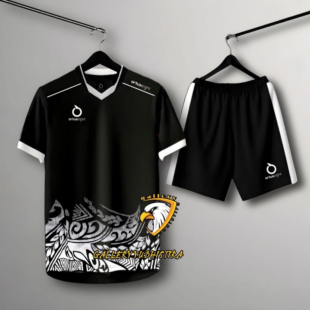 Setelan Jersey Bola Dewasa Baju Olahraga Sepakbola Futsal Ortuseight Motif Batik Terbaru Cocok Untuk