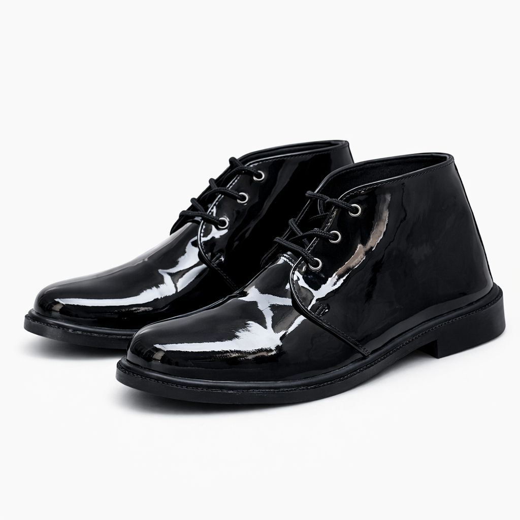 39-44 - Sepatu PDH Paskibra Hitam Doff & Glossy – Sepatu Formal Upacara Pria/Wanita sepatu kerja din