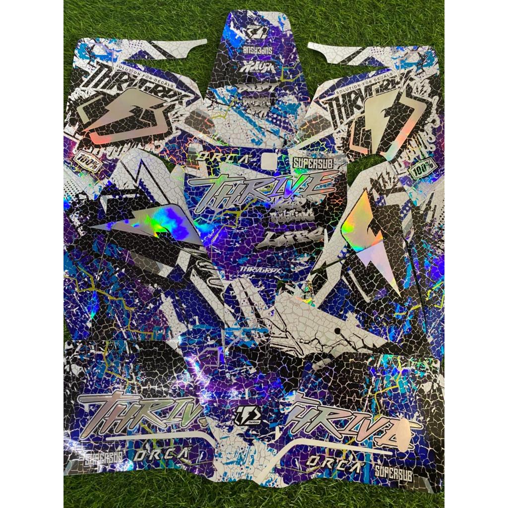 DECAL STIKER CUSTOM HUSQVARNA NEW DESIGN HOLOGRAM PREMIUM TRAIL/SUPERMOTO FULL BODY