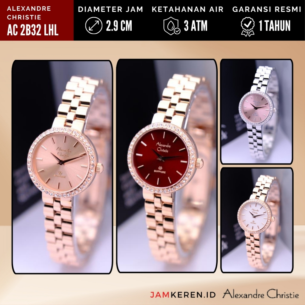 Jam Tangan Wanita - Alexandre Christie - Jam Wanita Elegan Mewah - AC 2B70 LH Original Garansi Resmi