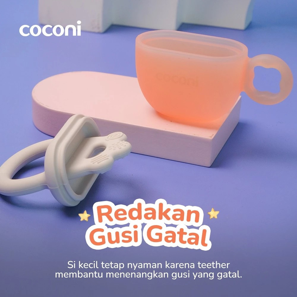 COCONI ICE POP TEETHER 2IN1 / TEETHER + CETAKAN ES BUAH BAYI SILICONE AMAN UNTUK BAYI 4BULAN+