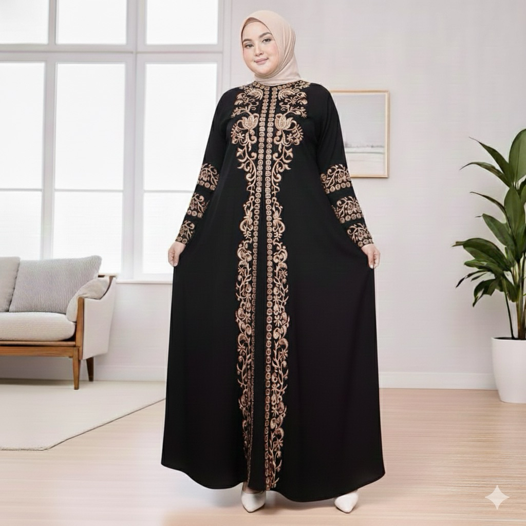 Abaya Jumbo Turkey Hitam Abaya Gamis Turki Jumbo ld 130 140