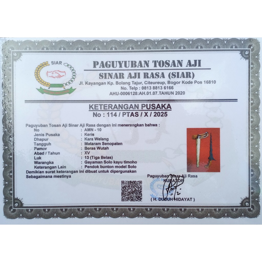 Keris Kara Welang Asli Dan Tua Era Kerajaan Mataram Senopaten Kuno