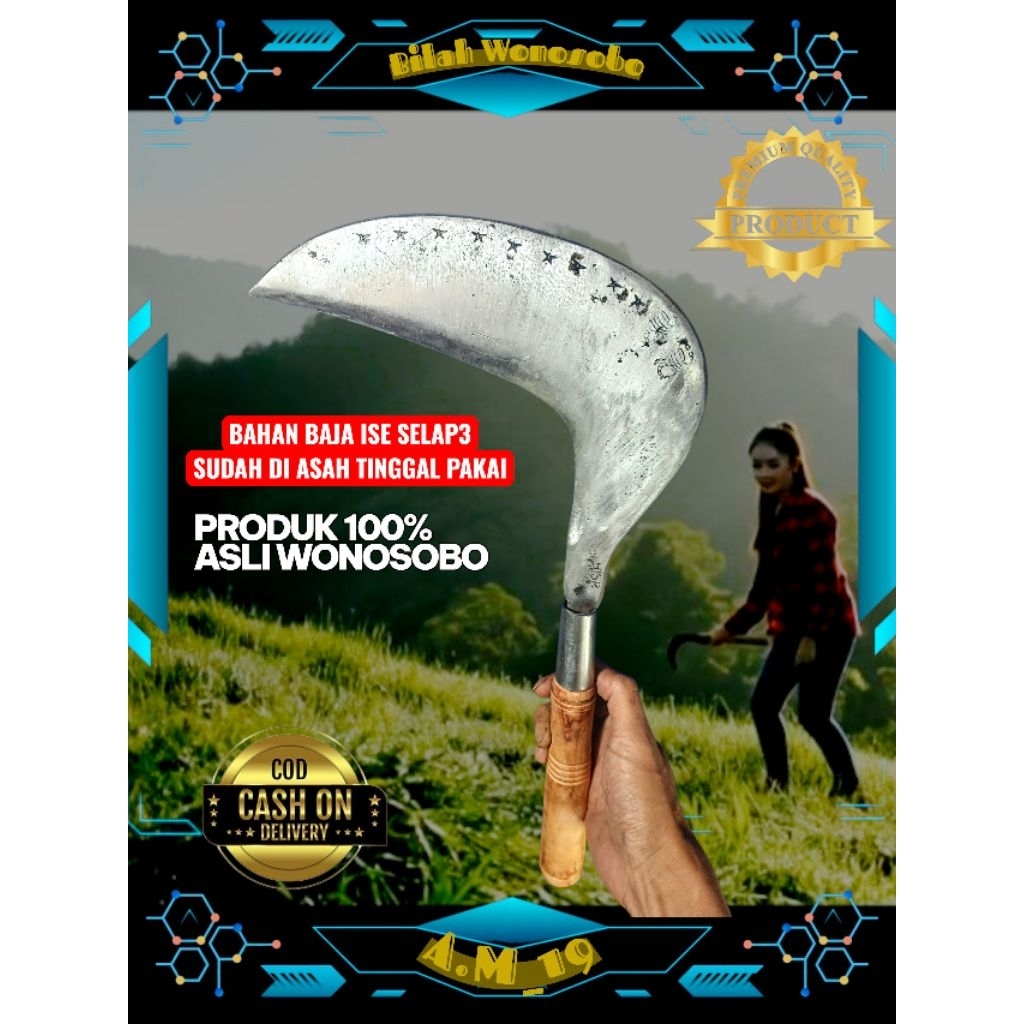 Sabit Rumput Lawung jumbo Baja Selap 3 Super Asah AM19 Wonosobo