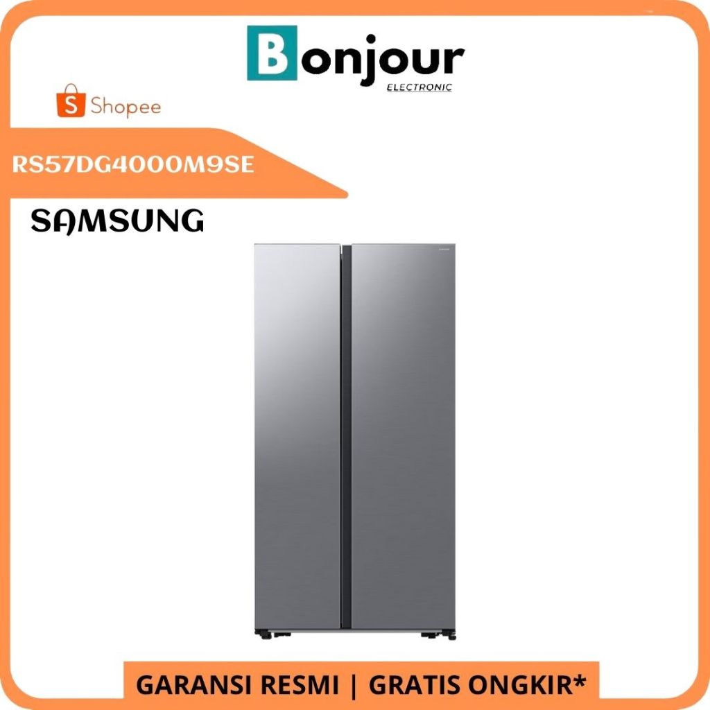 Kulkas Side by Side Samsung RS57DG4000M9SE 583 liter Kulkas Samsung RS57 - Gentle Silver Matt