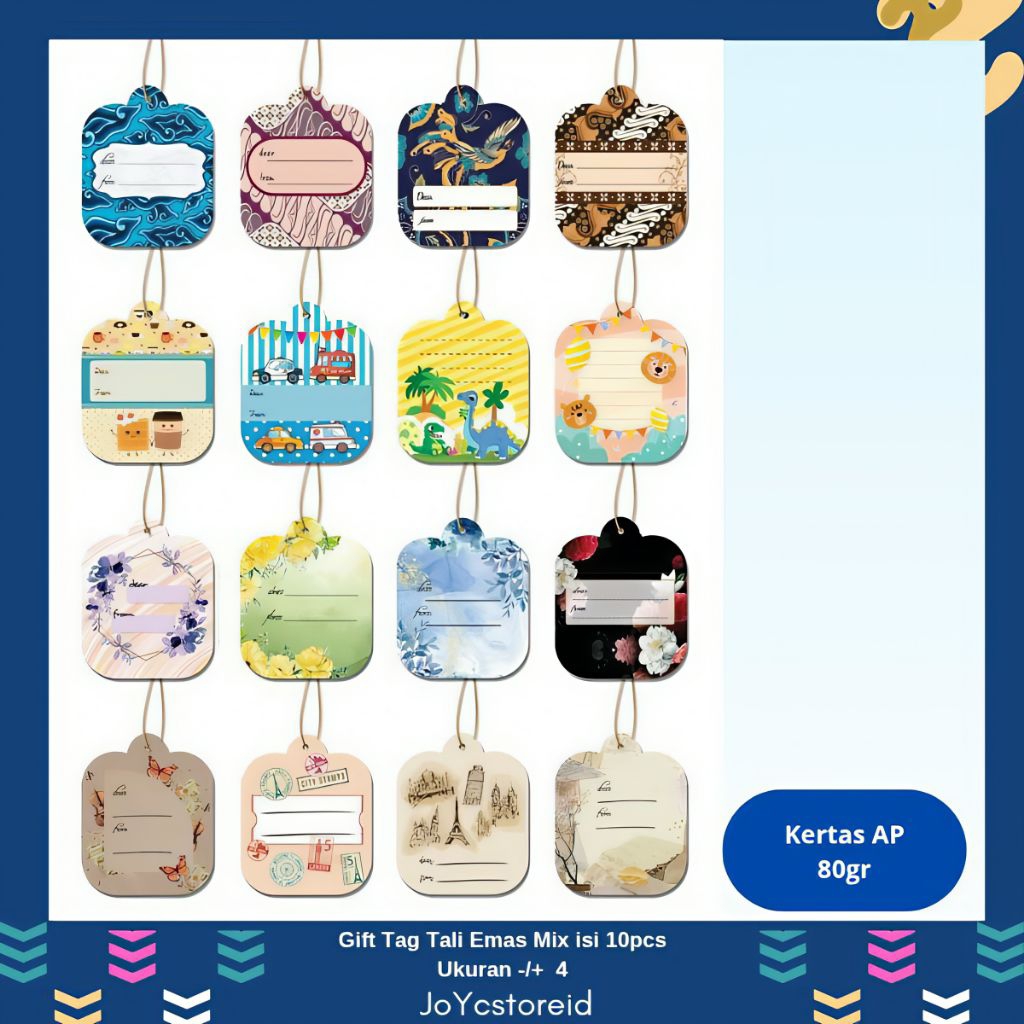 Hangtag Ucapan isi 10pcs  | Gift Tag Kado | Gift Tag Hampers | Tag Hampers | Karth Ucapan Hampers | 