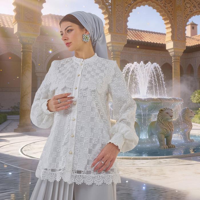 TERBARU Prive Ivan Gunawan - Nicolin - Atasan Baju Muslim Blouse Tunik Original Kemeja & Blus