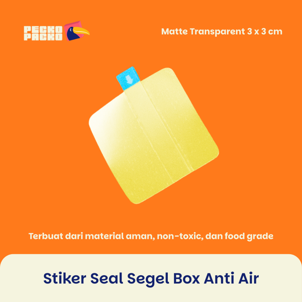 Stiker Seal Segel Box Warna Putih Matte Doff Cokelat Anti Air Kraft Paper - Label Hampers Lem Sticke