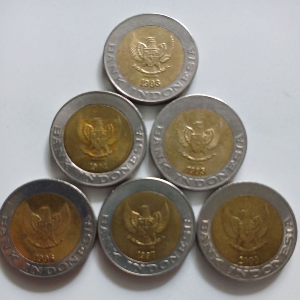 Fullset Koin Bimetal KELAPA SAWIT 1993 94 95 96 97 2000 used
