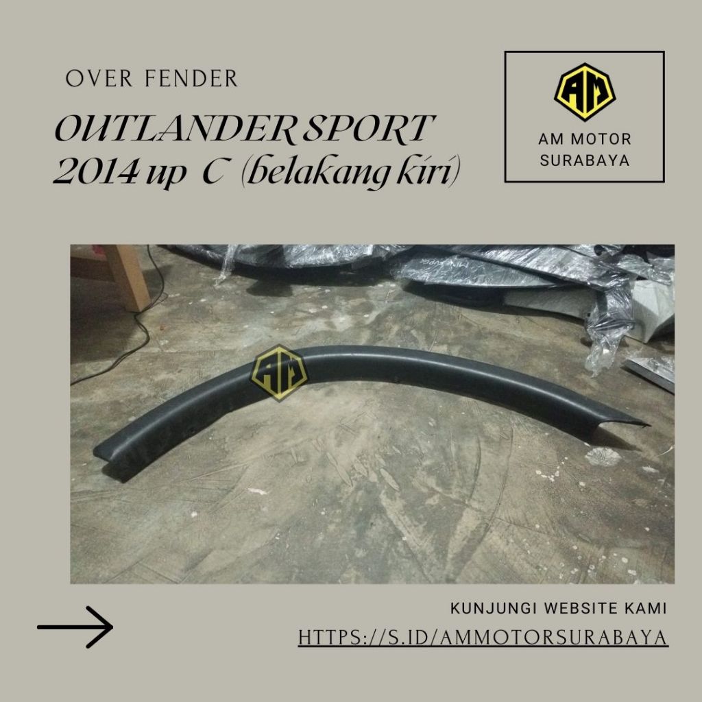 OVER FENDER OUTLANDER SPORT 2014 up C (belakang kiri)