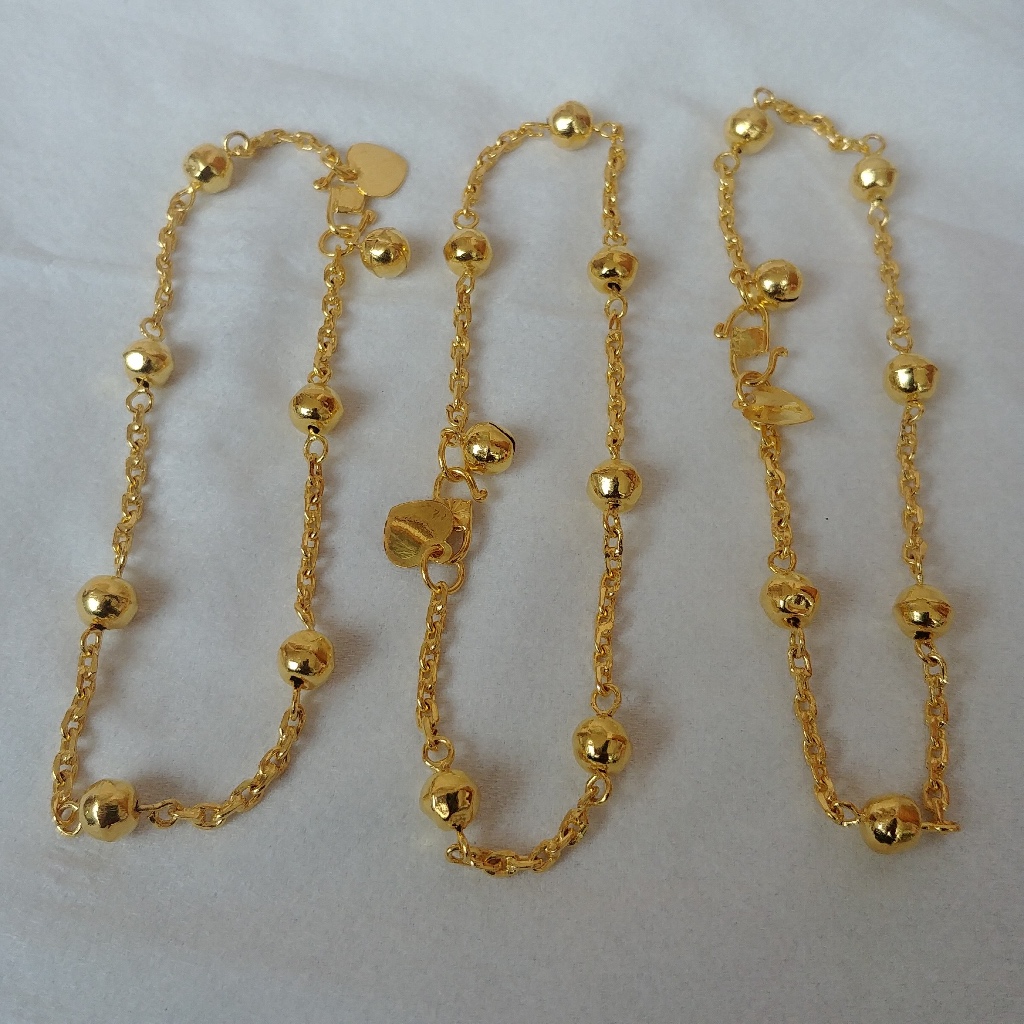 Gelang Bola Mini Lapis Kuning Emas Goldplated Sepuhan Emas Kuning