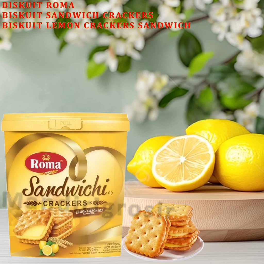 Biskuit Sandwichi Crackers * Biskuit Roma * Biskuit Sandwich Rasa Lemon * 280gr
