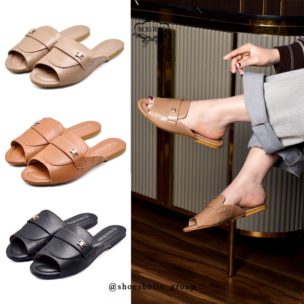 Sandal Flat Wanita Import BD2132-4 [3 warna]