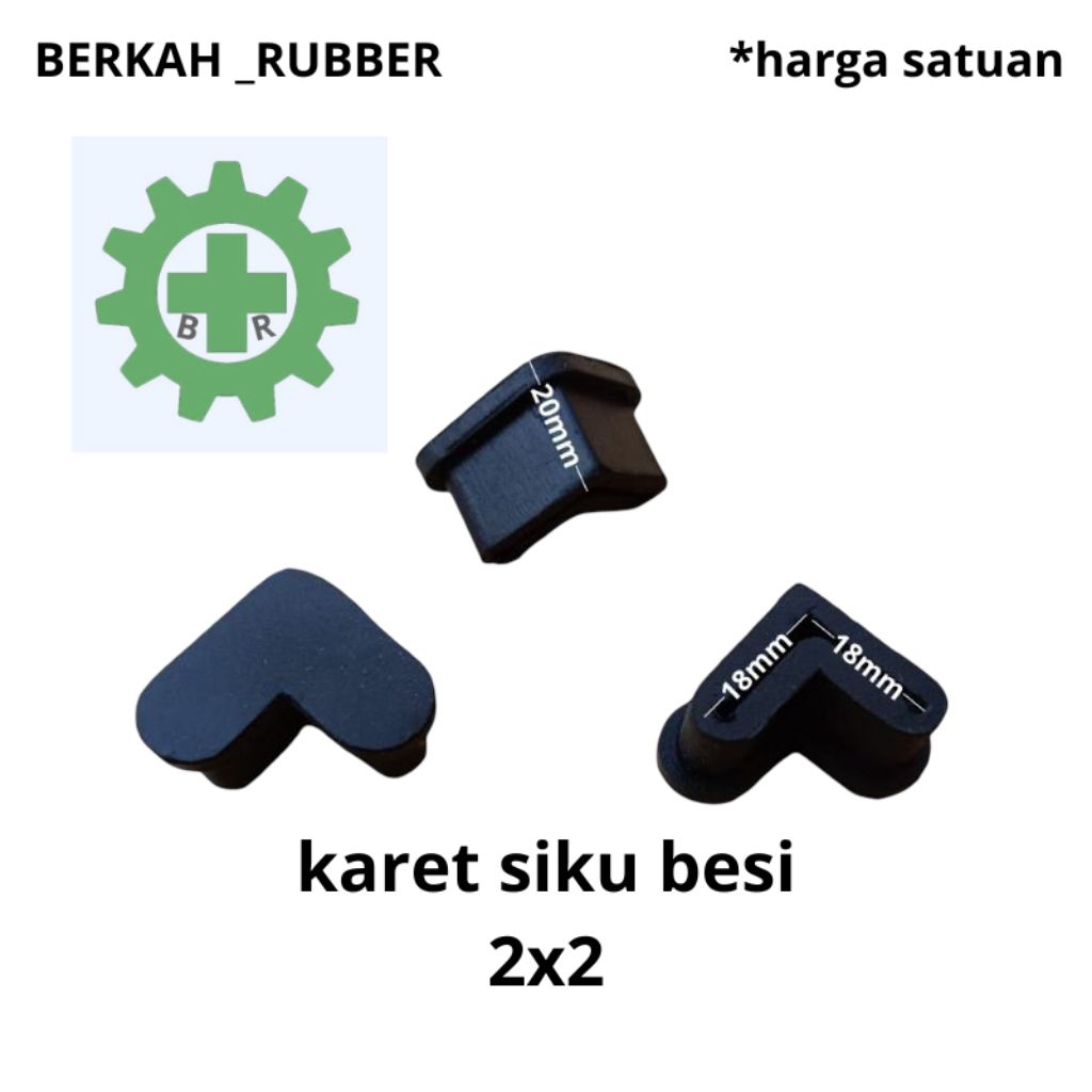 KARET KAKI SIKU 2X2 / KARET KAKI KURSI / MEJA /RAK / BESI