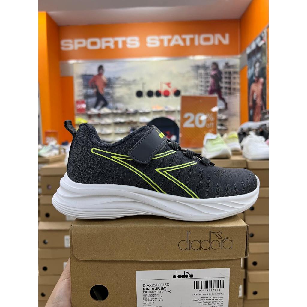 Diadora Ninja Jr Dk Grey Kids Shoes Original
