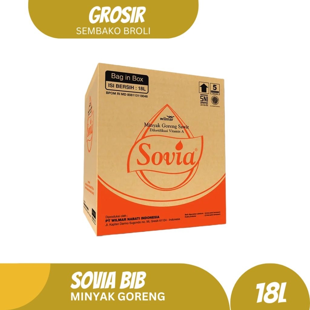 Minyak Goreng Sovia BIB 18 Liter Grosir