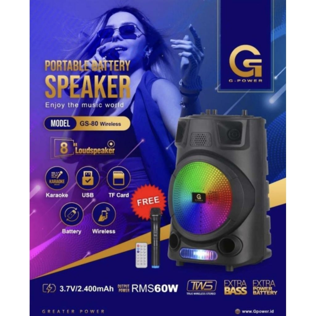 SPEAKER G-POWER GS-80 WIRELESS