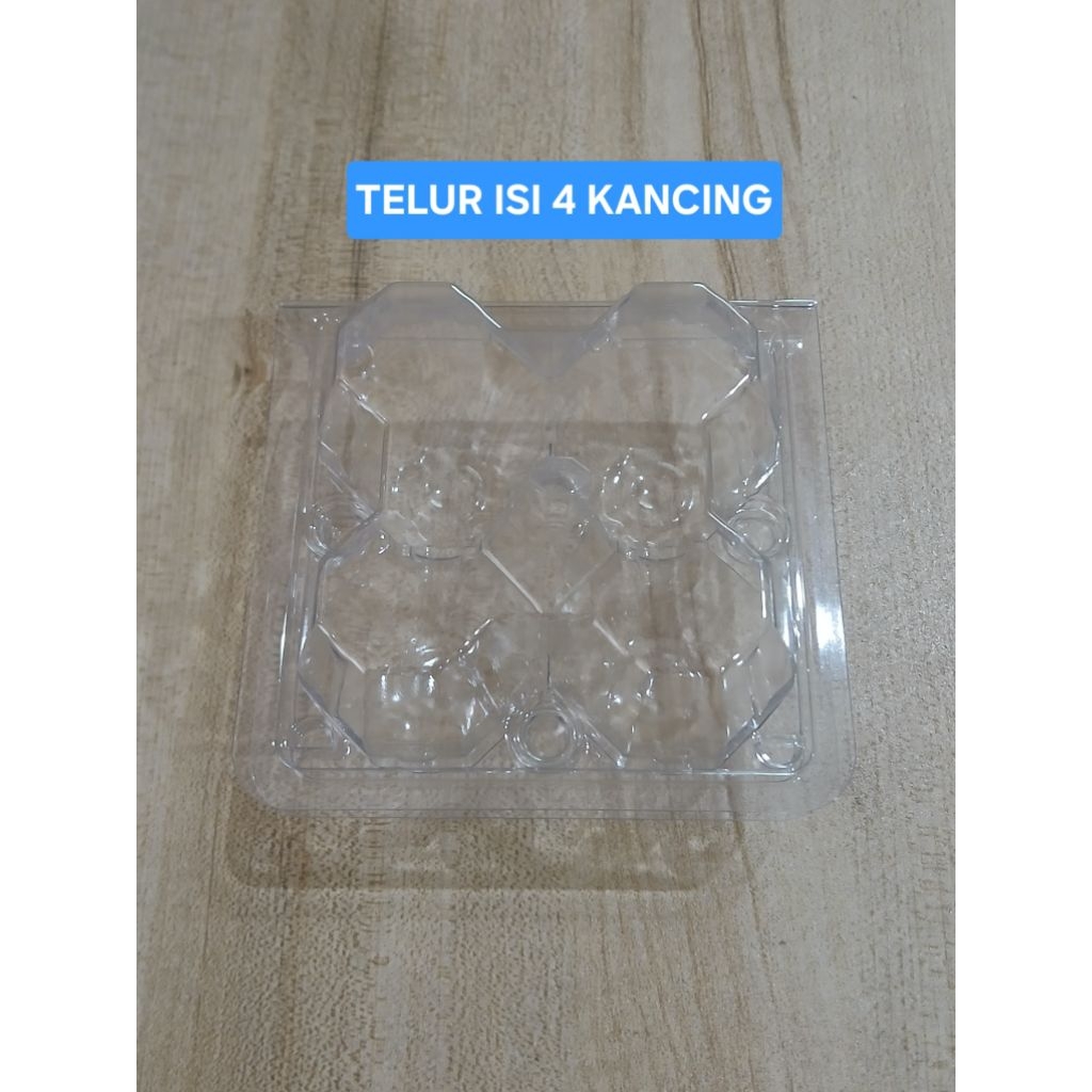 50pcs Mika Tray Telur isi 4 Kancing / Mika telur / Tempat Telur