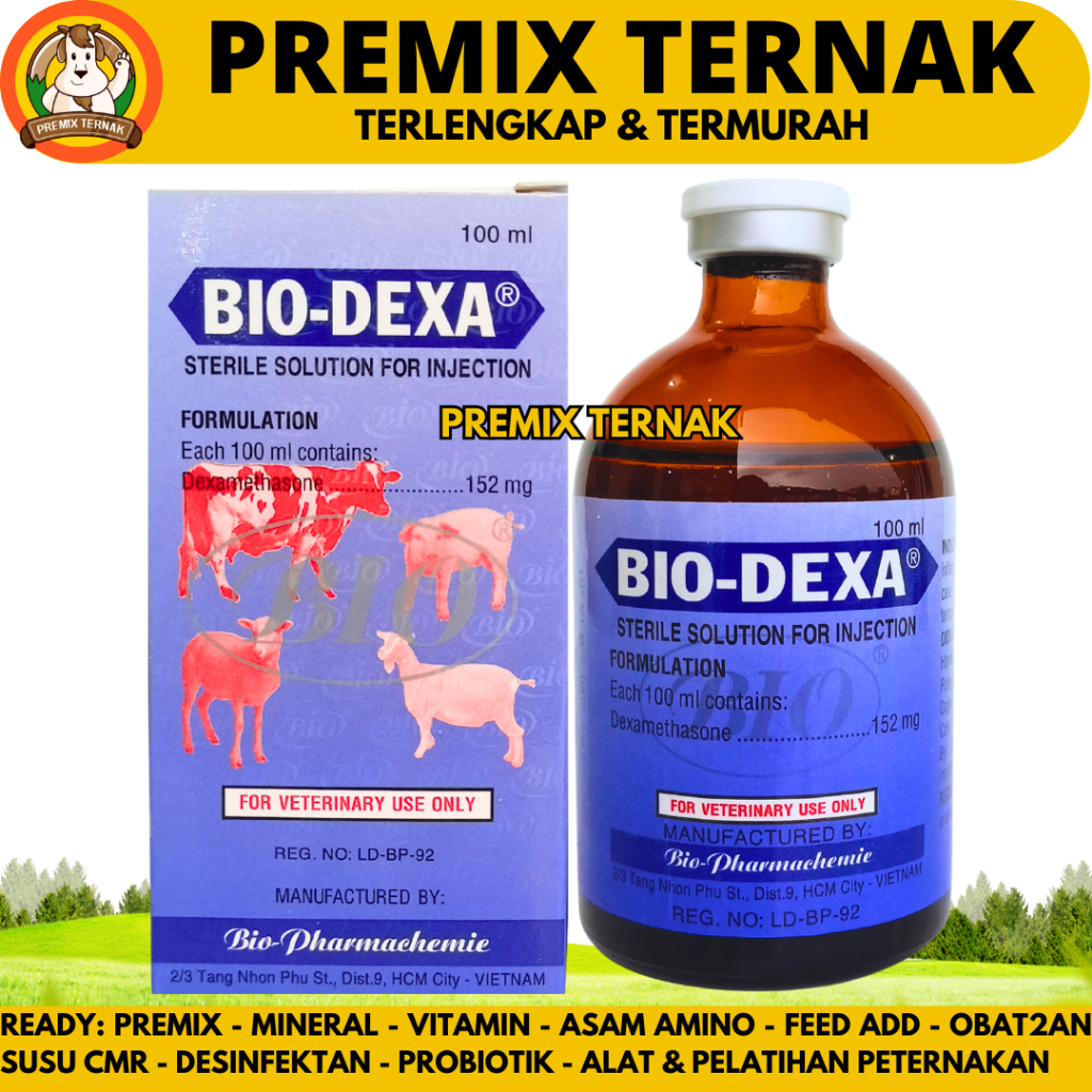 Larutan Anti Radang Dexamethasone Injeksi 100 ml untuk Hewan Ternak dan Peliharaan