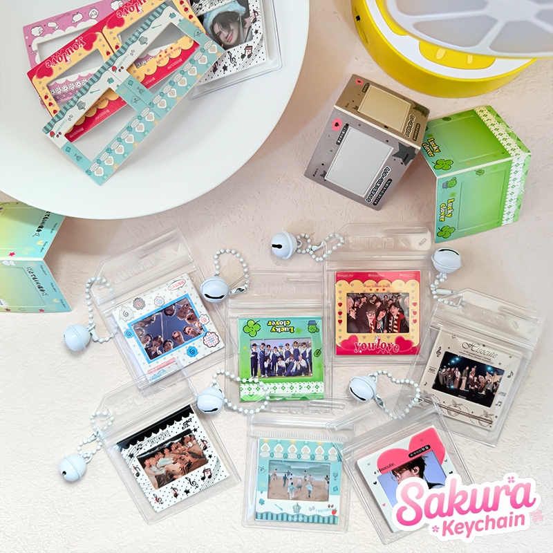 Gantungan Kunci Aksesoris Tas Kantong PVC Ziplock PC Foto Grup SEVENTEEN