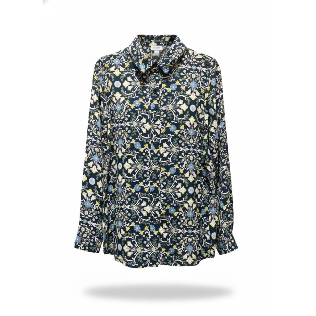 J crew printed blouse