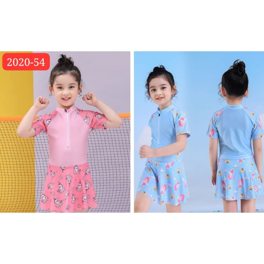 BAJU RENANG ANAK PEREMPUAN + TOPI
