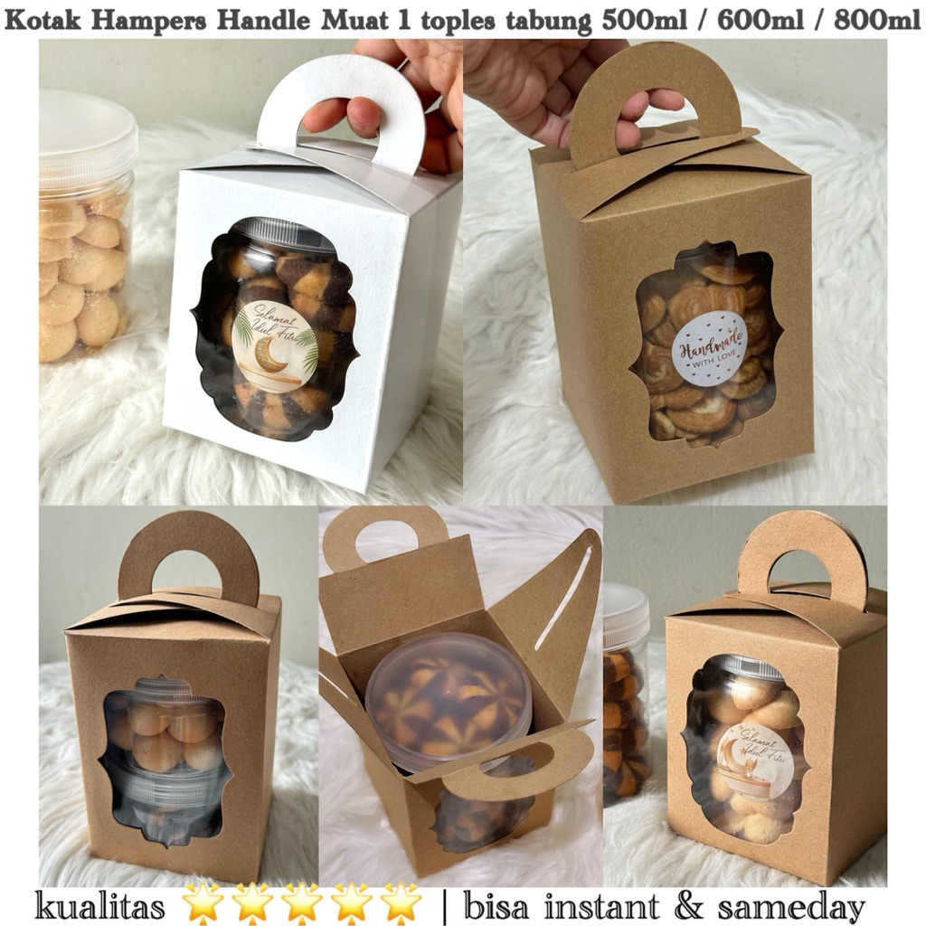 Kotak 1 Toples Tabung 600ml / 500ml / 800ml Mini Box 1 Jar 600 ml Box Kue Kering Kue Mini Box Lebara