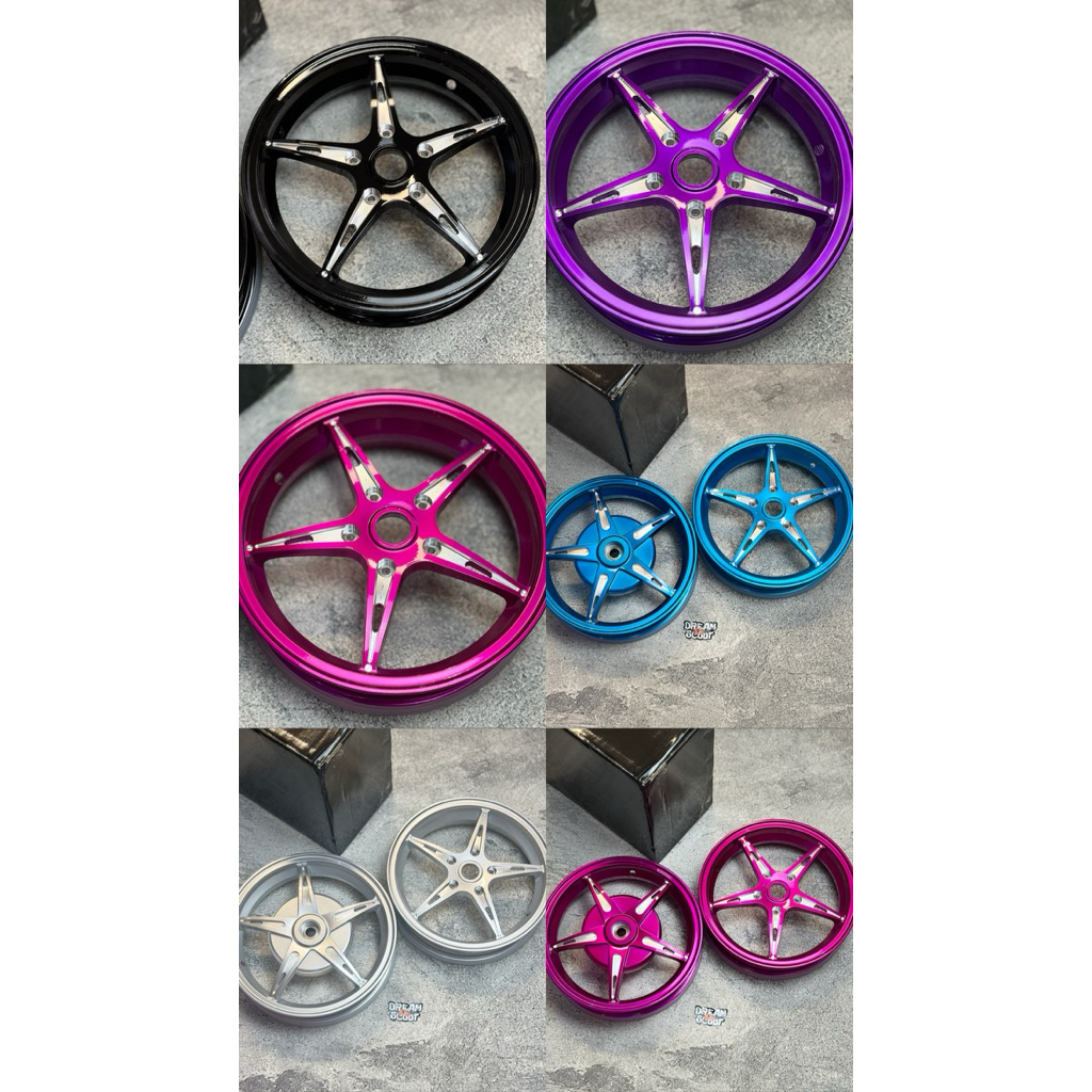 Velg Nobrand Model 1o1 Bintang R12 vespa matic Vespa sprint Vespa Primavera Velg vespa matic