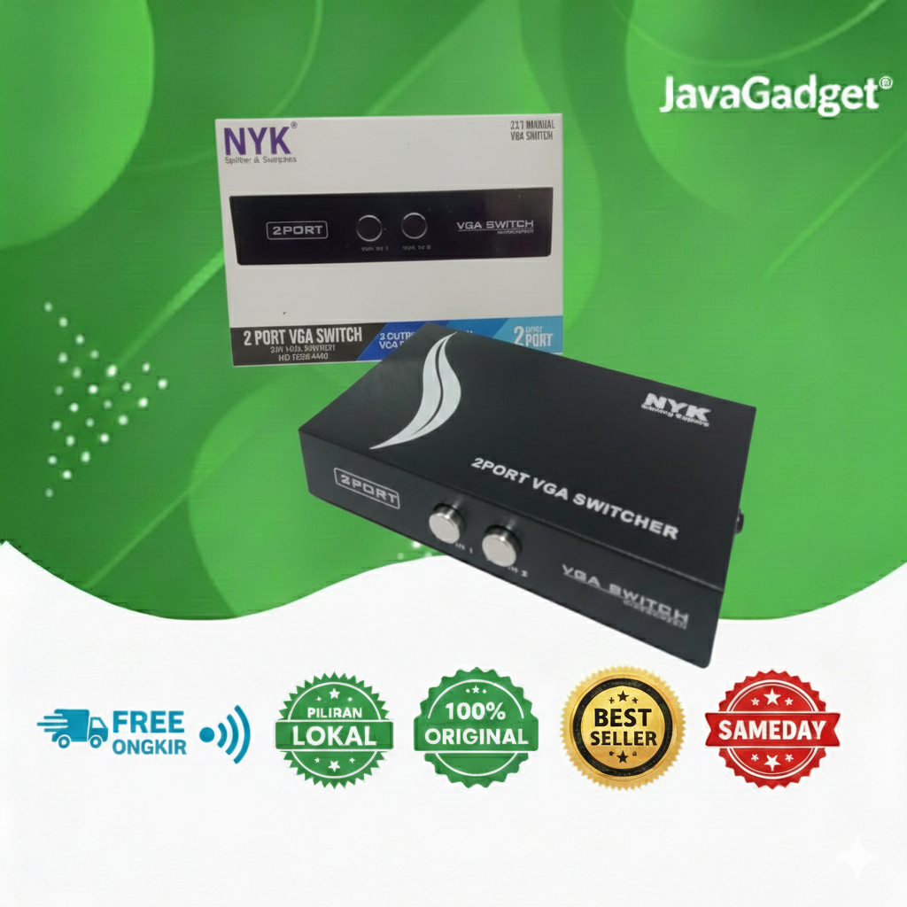 VGA SWITCH 1-2 NYK KabelTon VGA Switch 2-in-1-out Manual, PC/DVD to Monitor/Proyektor