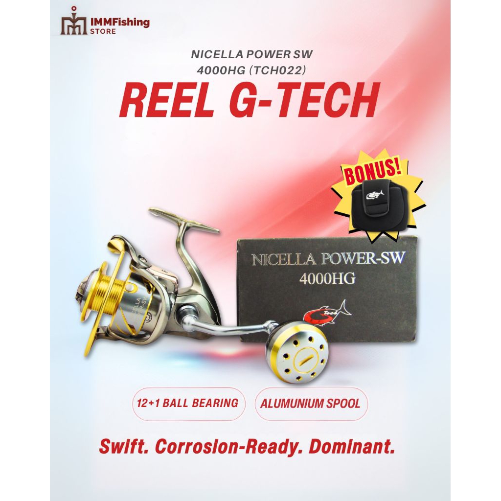 REEL G-TECH NICELLA POWER SW 4000HG | Alat Gulungan Pancing