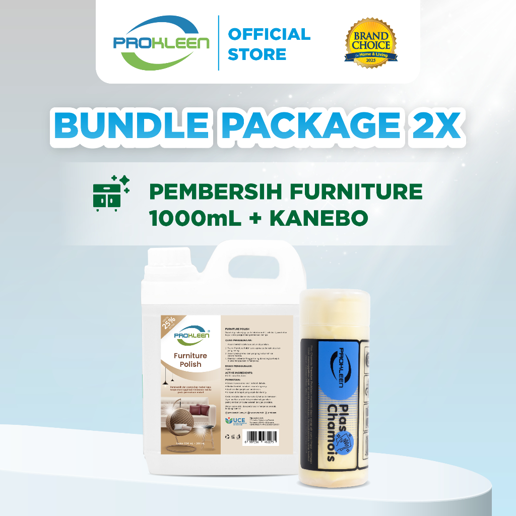 [BUNDLE] Pembersih Pengkilap Mebel Furniture Polish + Kanebo PREMIUM