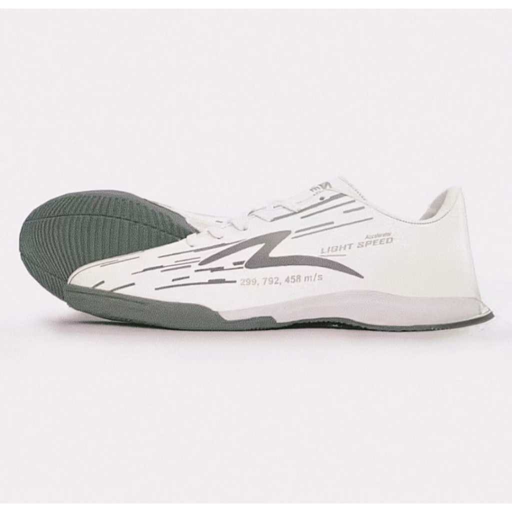 Lightspeed Sepatu Futsal Putih Silver Reborn Sepatu Unisex Pria Wanita